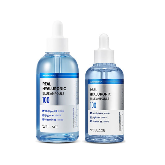 Wellage Real Hyaluronic Blue 100 Ampoule 100ml + 75ml Set, 1pc