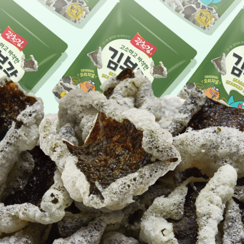 seaweed savory and crispy seaweed bugak 5 types, 50g, 1 set