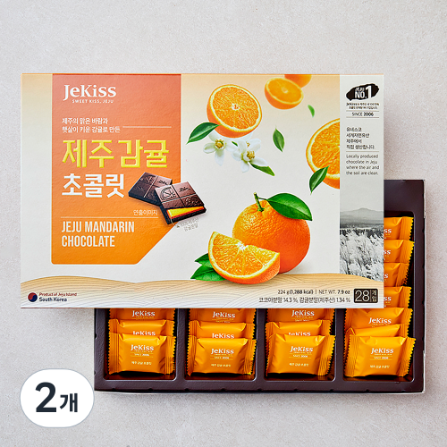 Jeckis Jeju Tangerine Chocolate, 224g, 2 pcs)