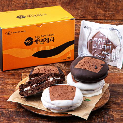 Homemade Choco Pie Original 3 pieces + White 3 pieces, 420g, 1 set