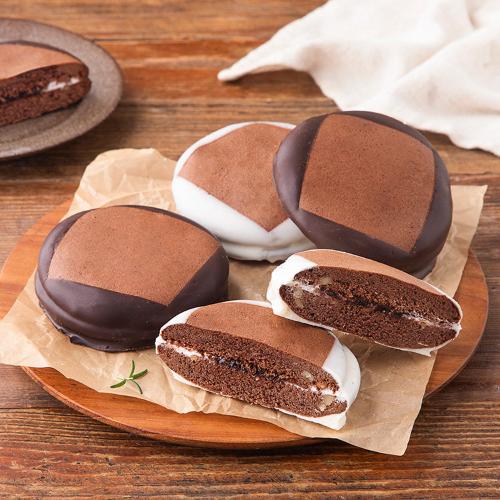 Homemade Choco Pie Original 3 pieces + White 3 pieces, 420g, 1 set