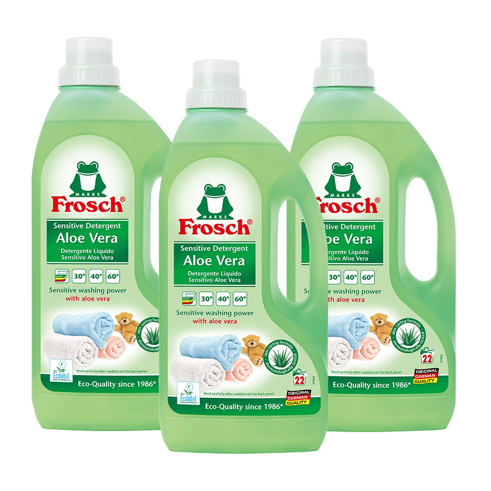 Frosch Aloe Vera Laundry Detergent, 1.5L, 3 Pack