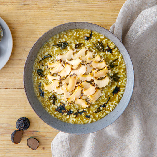 Truffle abalone porridge